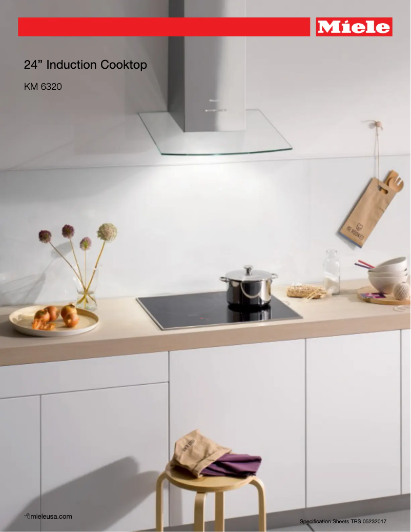 Página 1 del manual Ficha técnica Miele KM 6320