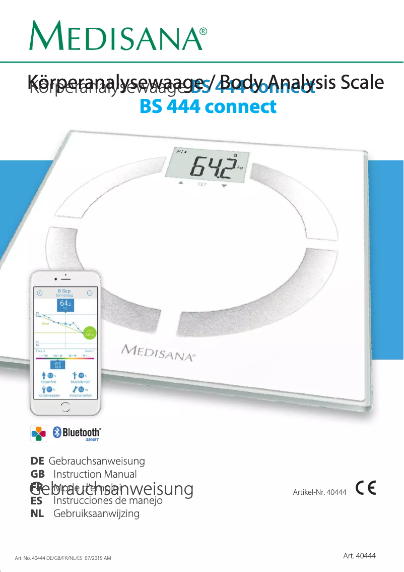 Page 1 de la notice Manuel utilisateur Medisana BS 444