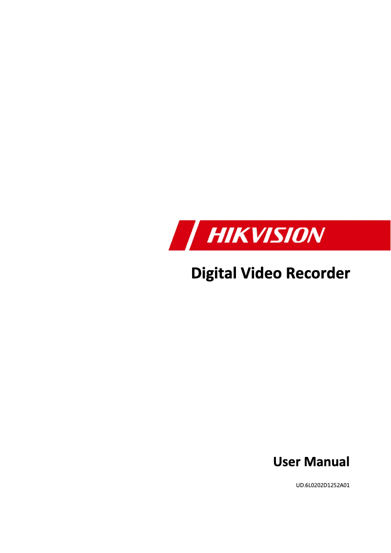 Page 1 de la notice Manuel utilisateur Hikvision DS-8104 HFHI-ST