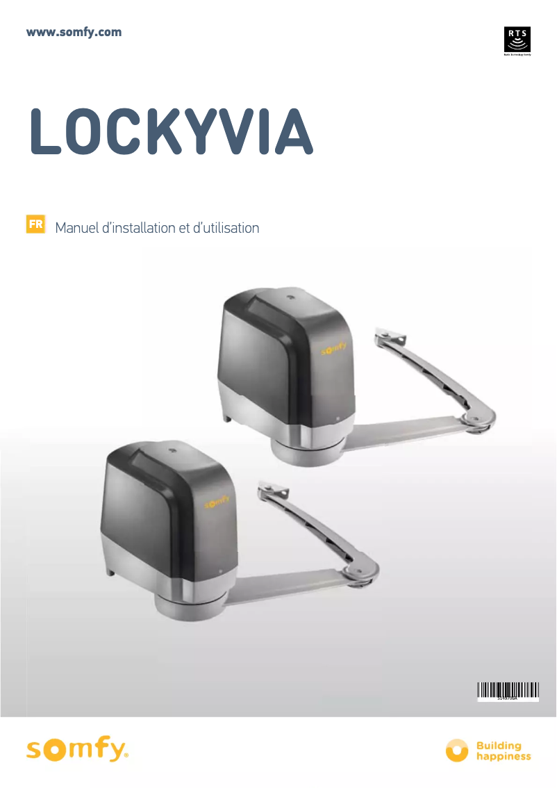 Page 1 of the manual User Manual Somfy Lockyvia Essential
