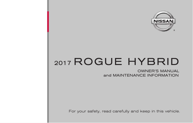 Page 1 de la notice Manuel utilisateur Nissan Rogue Hybrid (2017)