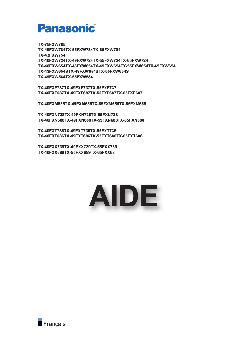 Page 1 de la notice Manuel utilisateur Panasonic Viera TX-75FXW785
