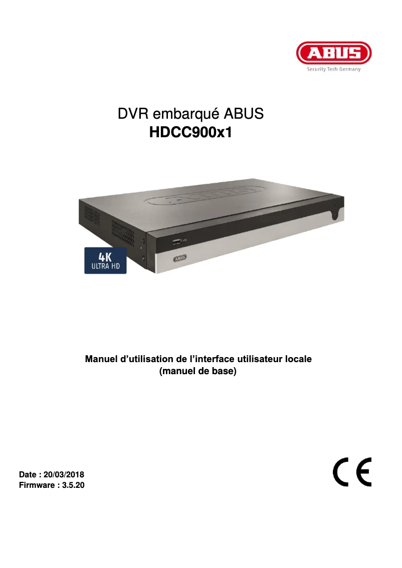 Page 1 de la notice Mode d'emploi Abus HDCC90011