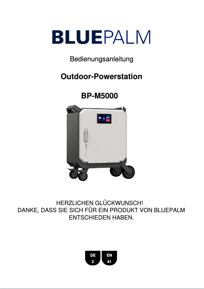 Page 1 de la notice Manuel utilisateur BLUEPALM BP-M5000