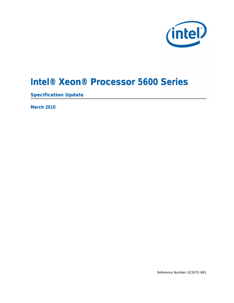 Page 1 de la notice Manuel utilisateur Intel Xeon E5630