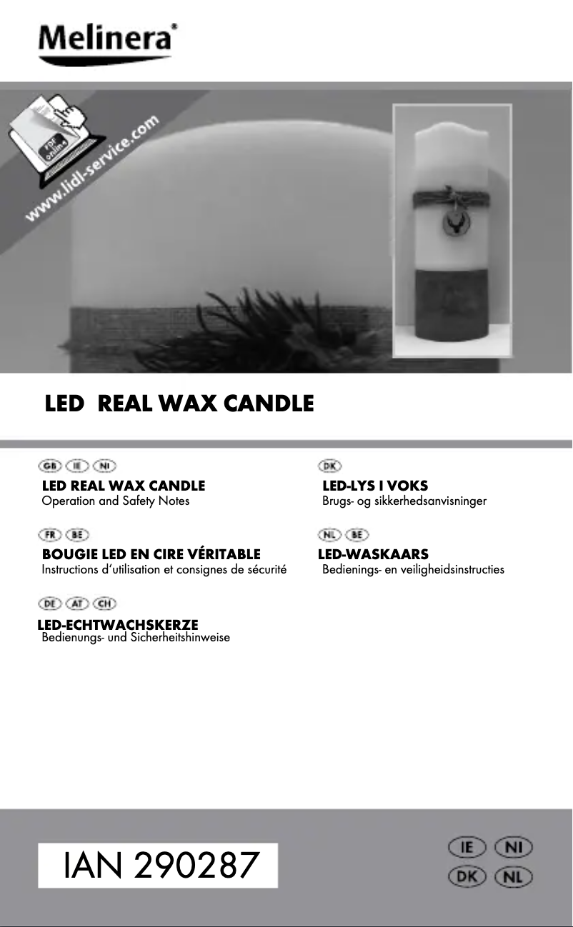 Page 1 de la notice Manuel utilisateur Melinera IAN 290287