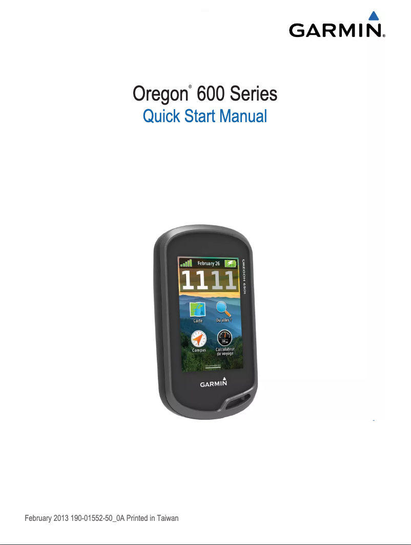 Página 1 del manual Manual de usuario Garmin Oregon 600