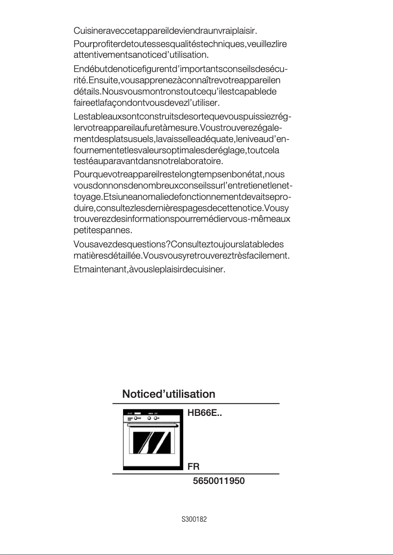 Page 1 of the manual User Manual Neff HB66E45