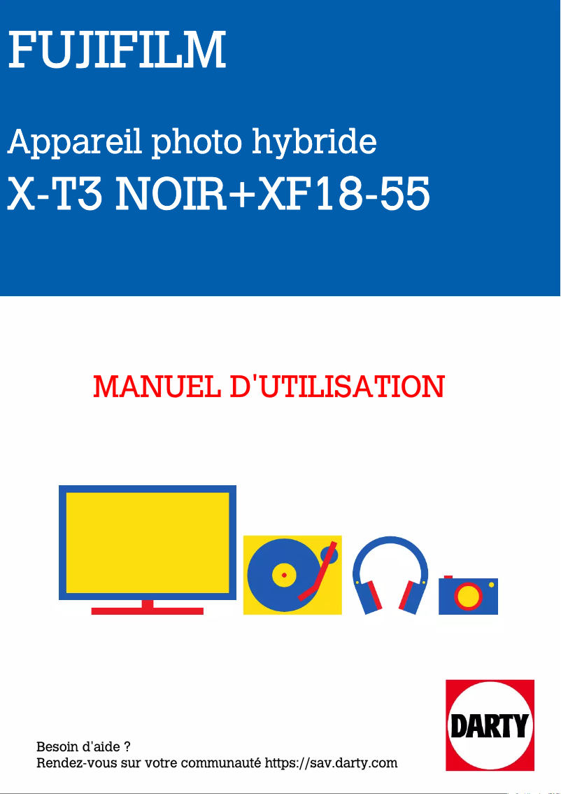 Page 1 de la notice Manuel utilisateur Fuji X-T3