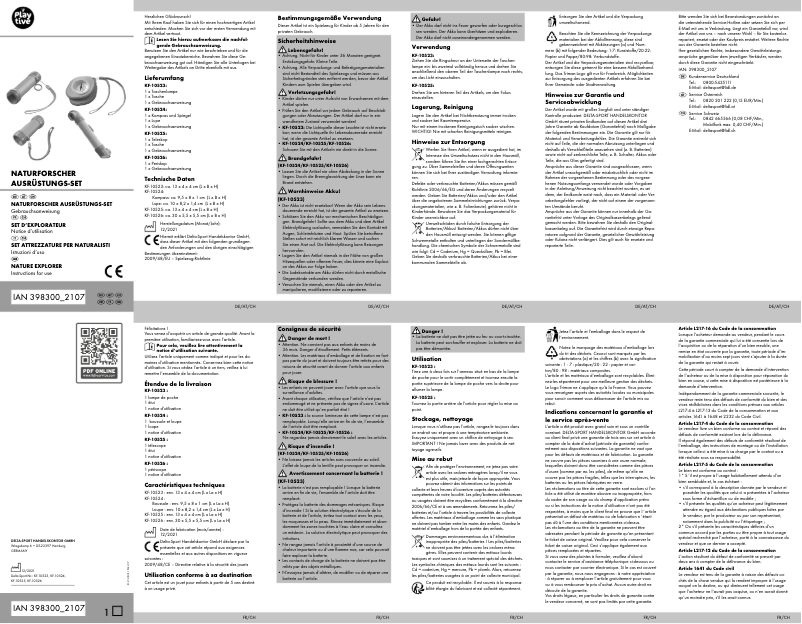 Image de la première page du manuel de l'appareil IAN 398300