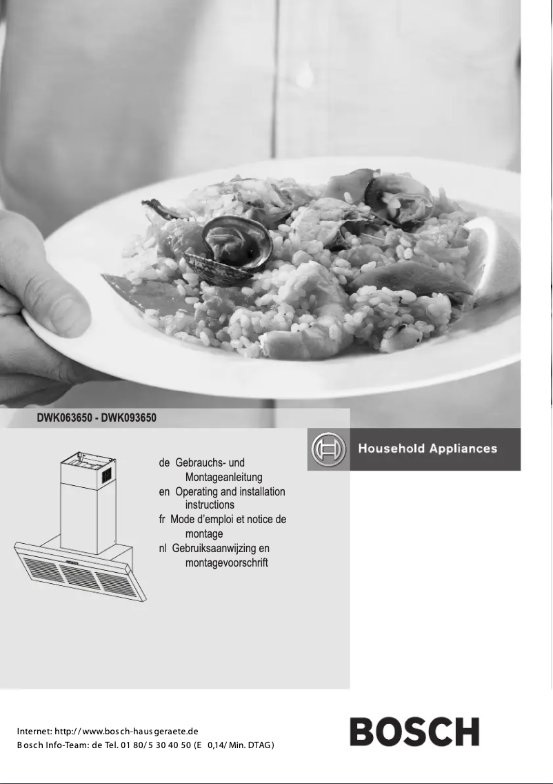 Page 1 de la notice Manuel utilisateur Bosch DWK063650