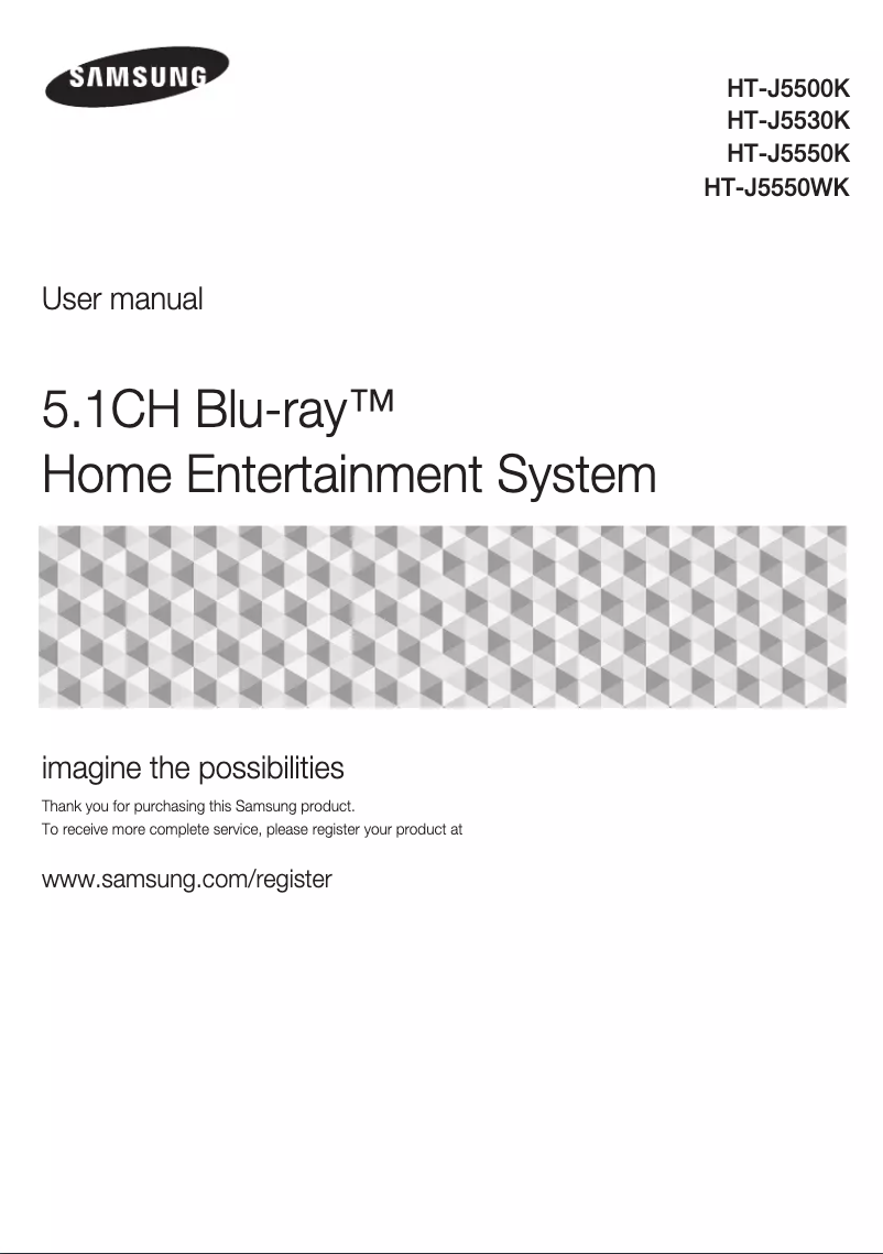 Página 1 del manual Manual de usuario Samsung HT-J5550K