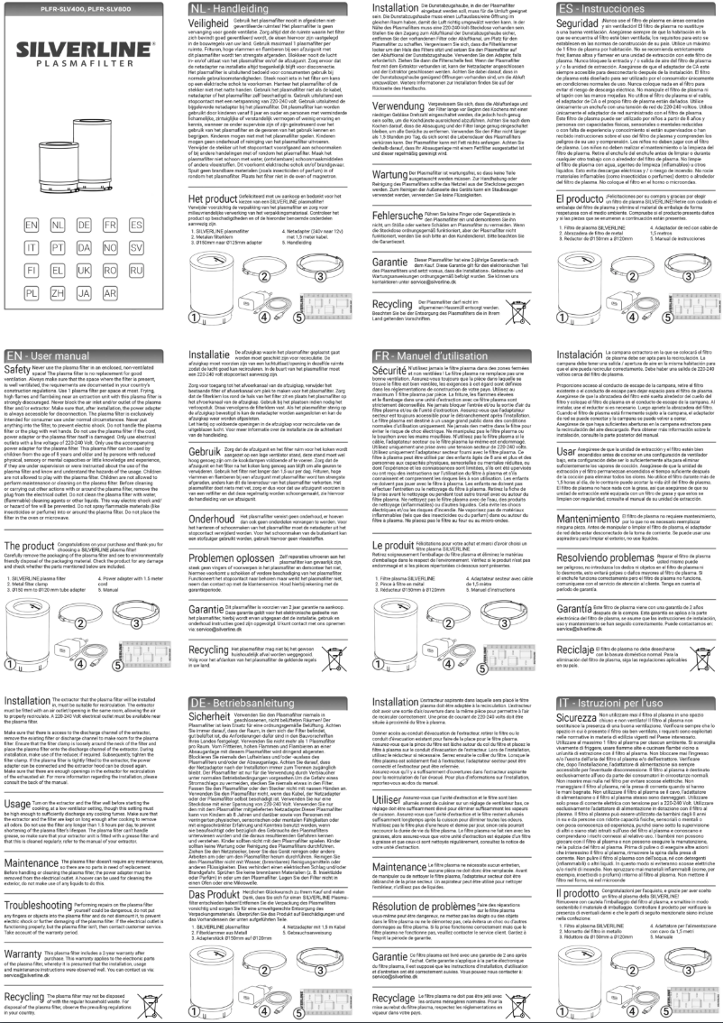 Page 1 de la notice Manuel utilisateur Silverline SLV800