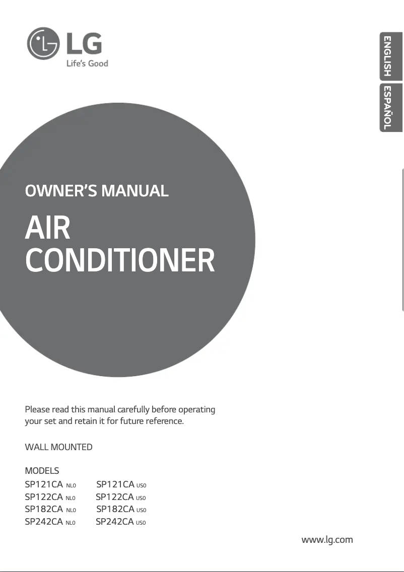 Página 1 del manual Manual de usuario LG SP242CA