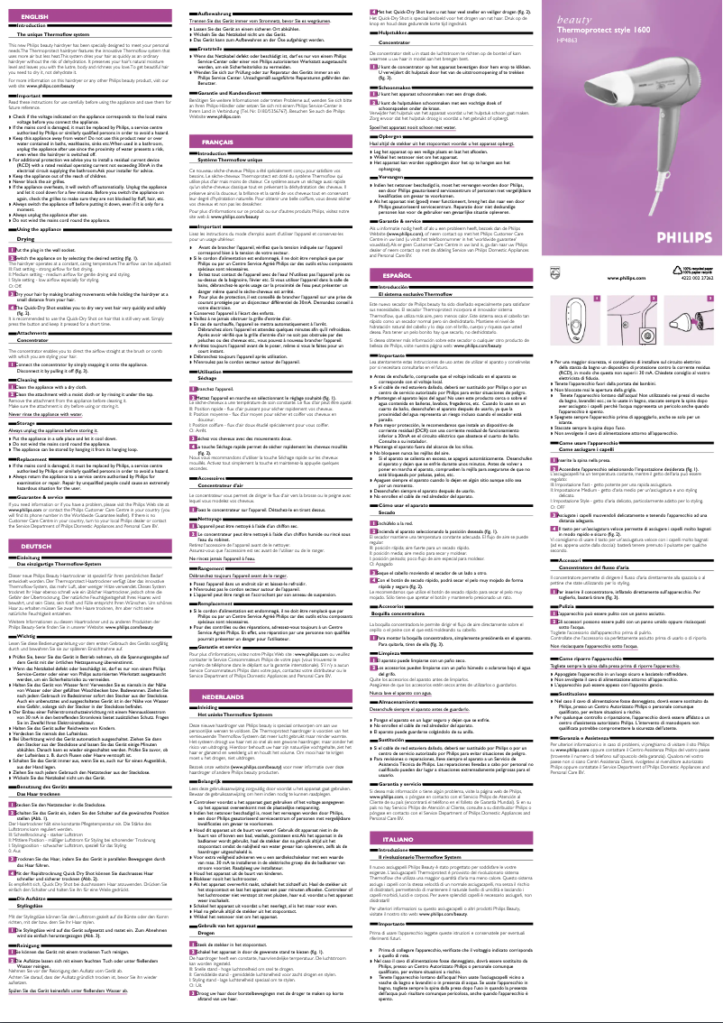 Página 1 del manual Manual de usuario Philips HP4863