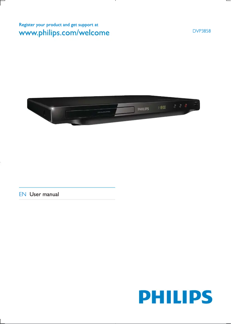 Page n°1 - Manuel utilisateur Philips DVP3858X