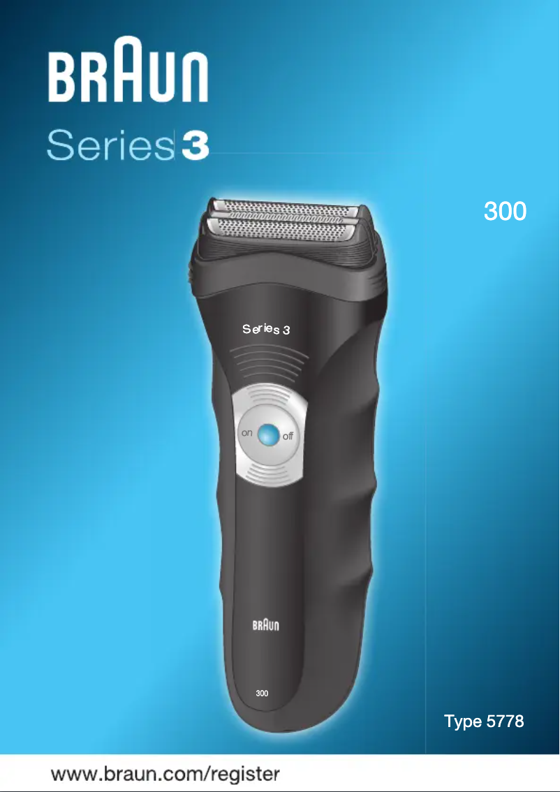 Page 1 de la notice Manuel utilisateur Braun 380s Wet & Dry Series 3