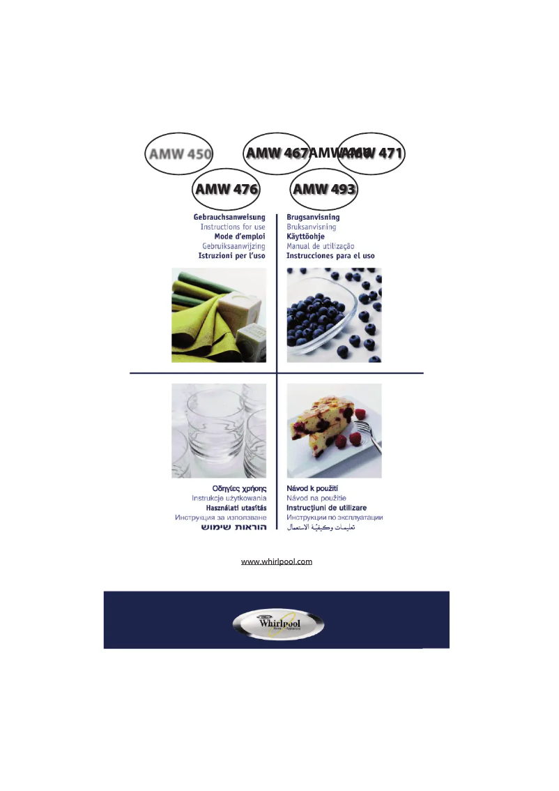 Page 1 de la notice Manuel utilisateur Whirlpool AMW 493 IX