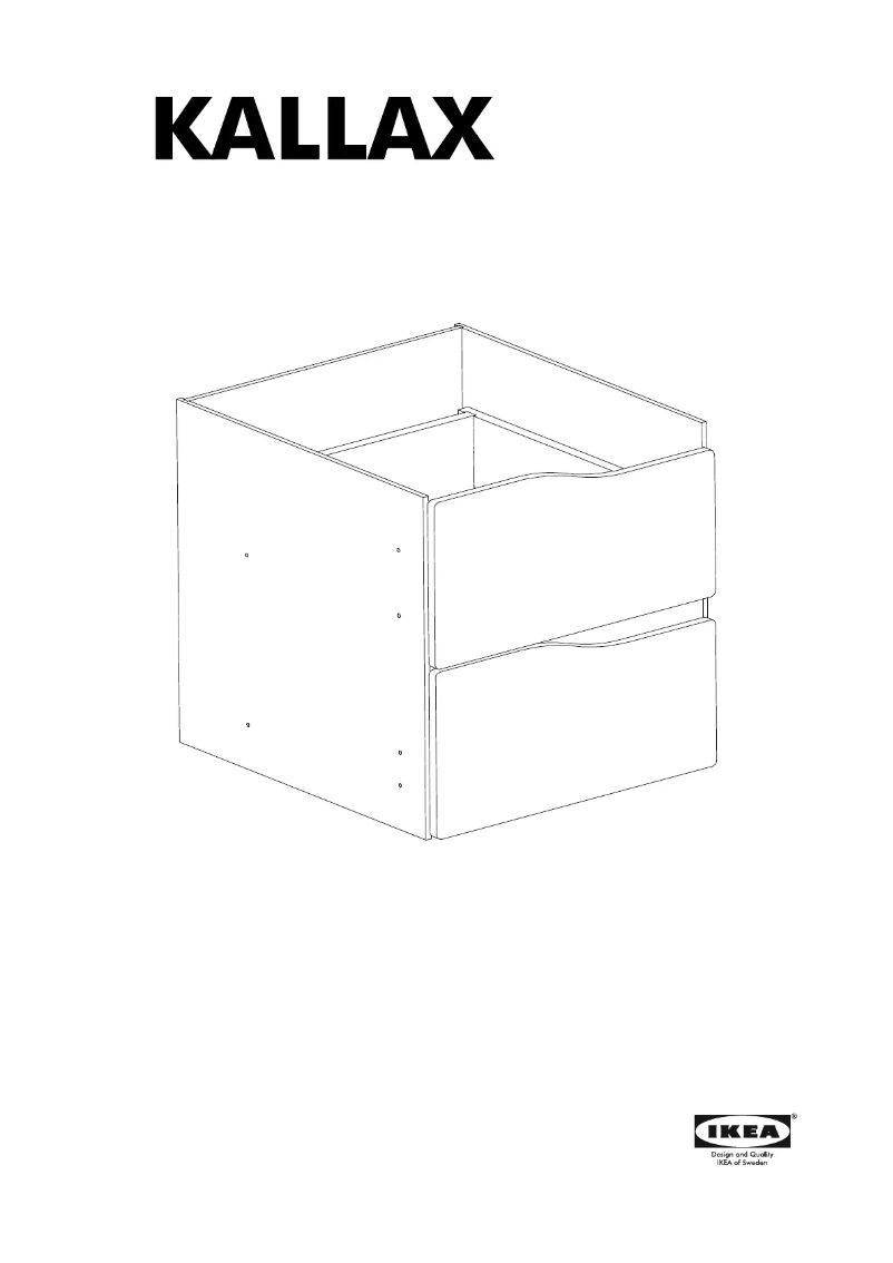 Image de la première page du manuel de l'appareil KALLAX 705.621.67