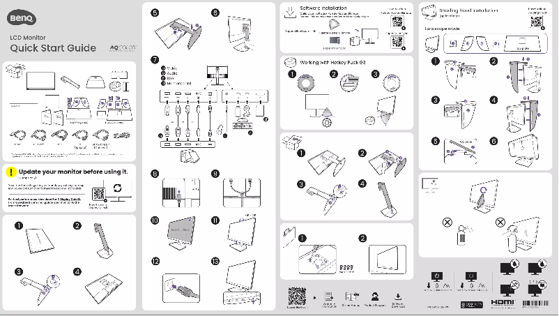 Página 1 del manual Guía de inicio rápido BenQ PhotoVue SW272U