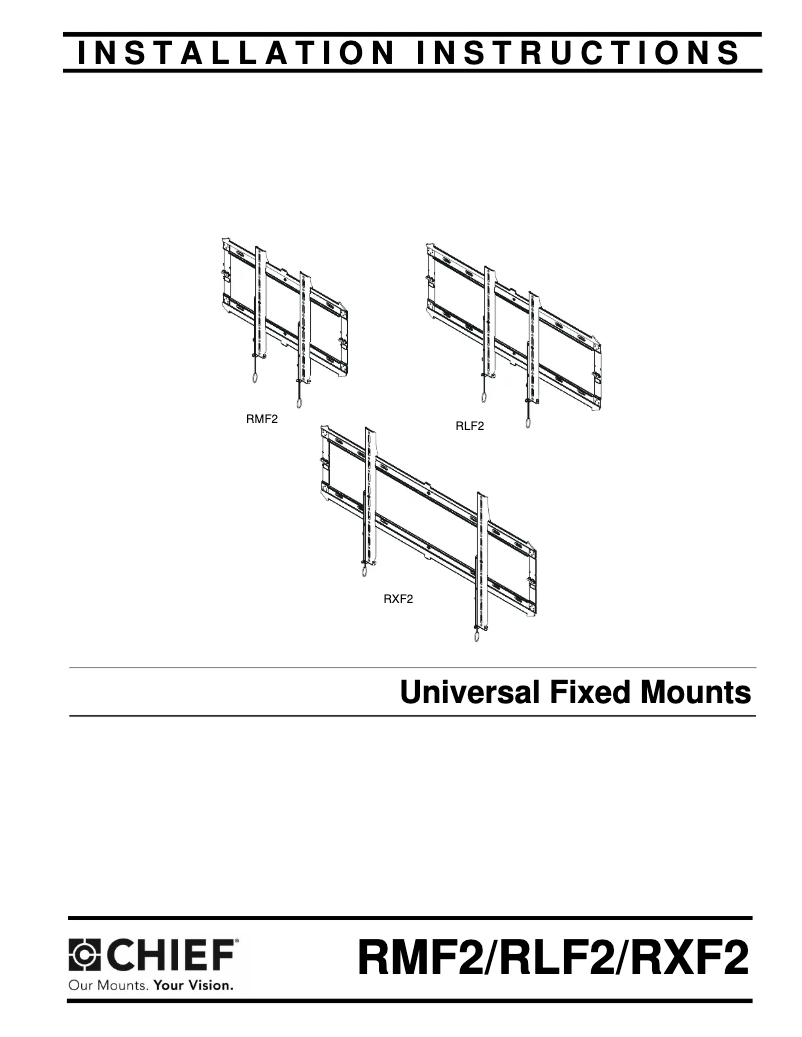 Page 1 de la notice Manuel utilisateur Chief RXF2