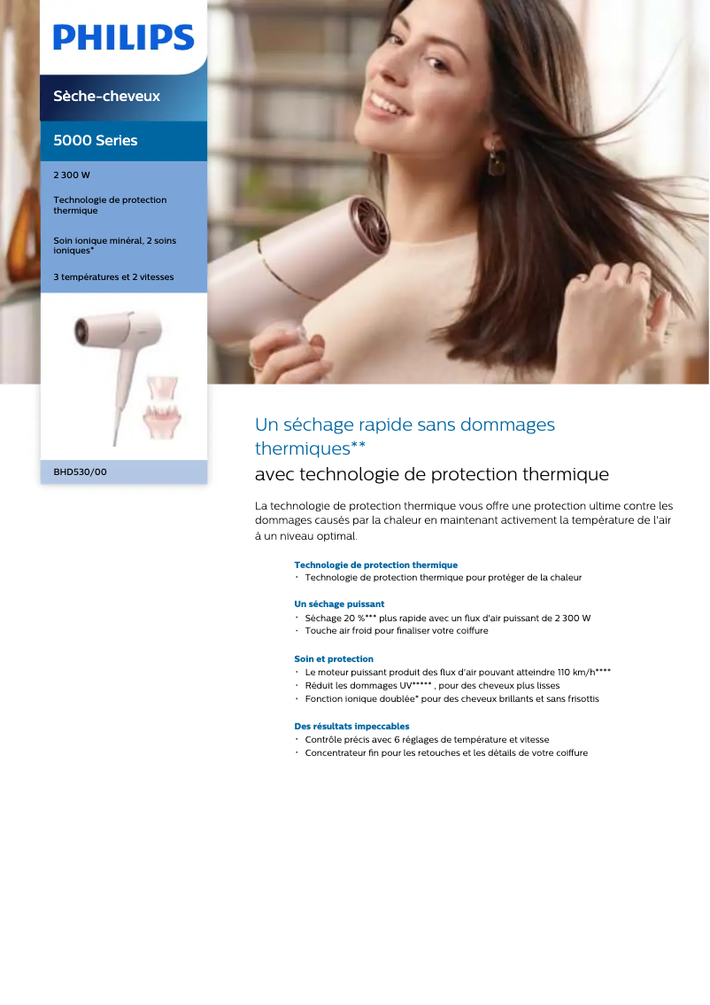 Page 1 de la notice Manuel utilisateur Philips BHD530