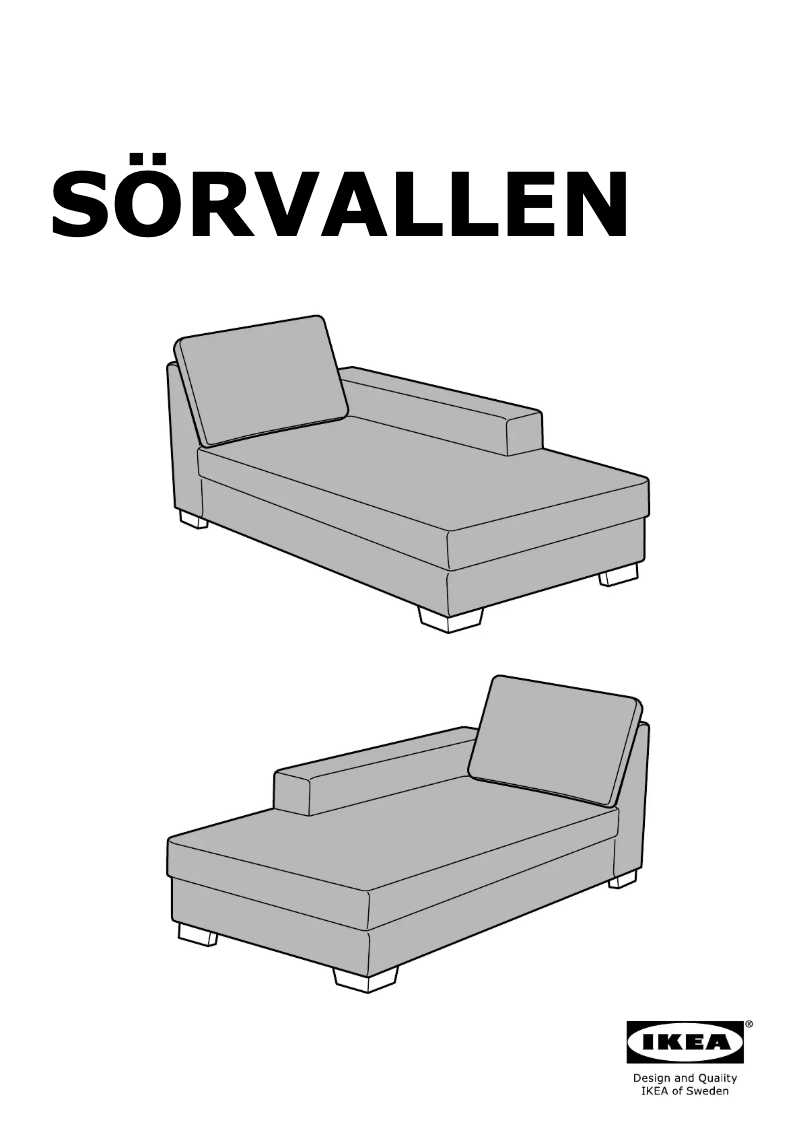 Page 1 de la notice Manuel utilisateur Ikea SÖRVALLEN 204.383.97