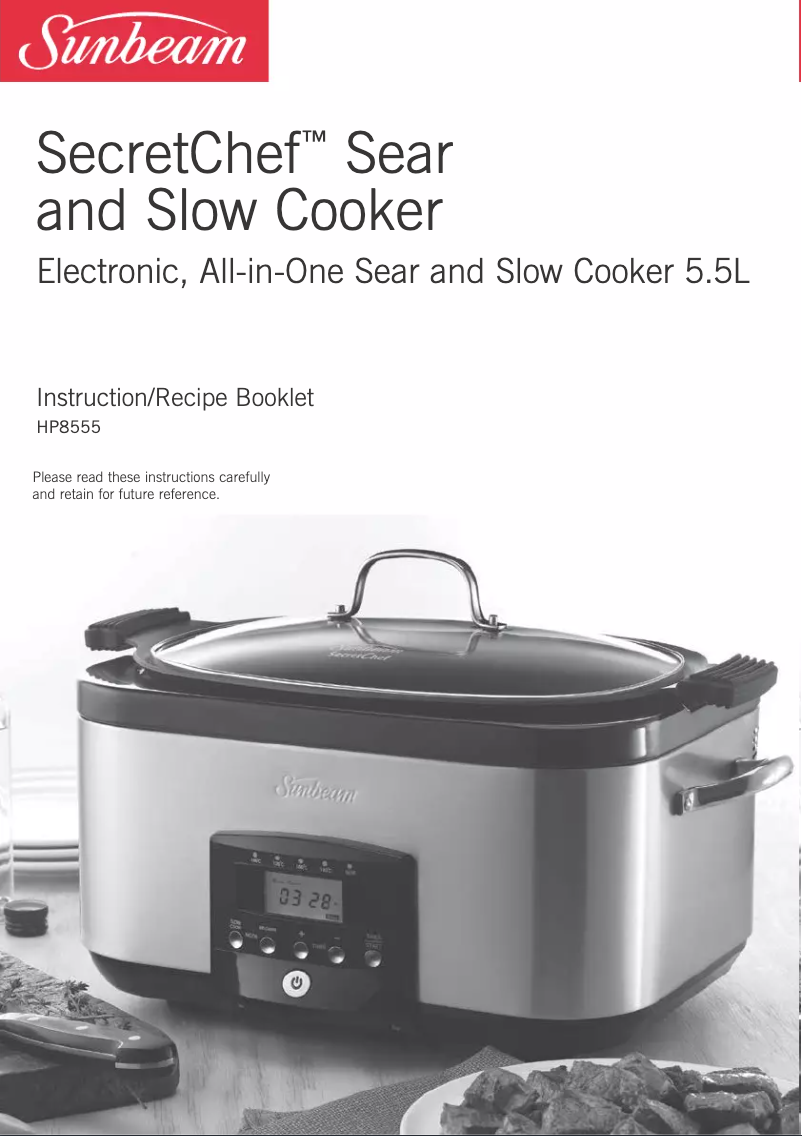 Page 1 de la notice Manuel utilisateur Sunbeam SecretChef HP8555