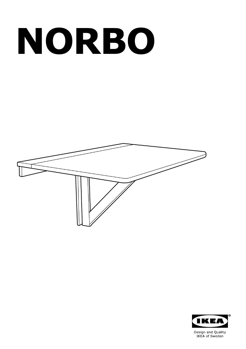 Page 1 de la notice Instructions / montage Ikea NORBO