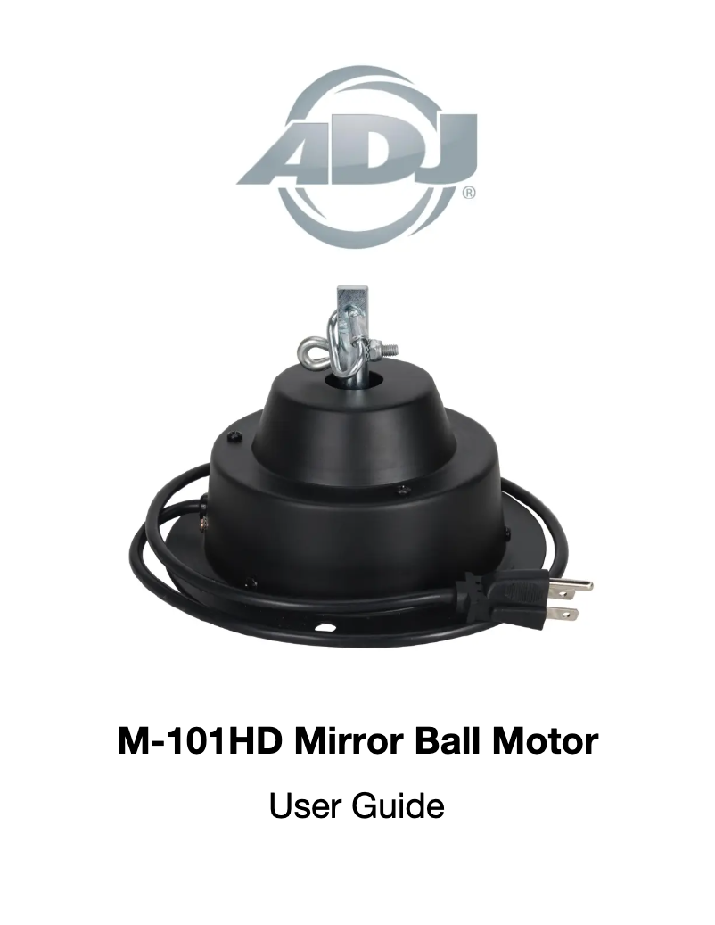 Page 1 de la notice Manuel utilisateur Adj M-101HD