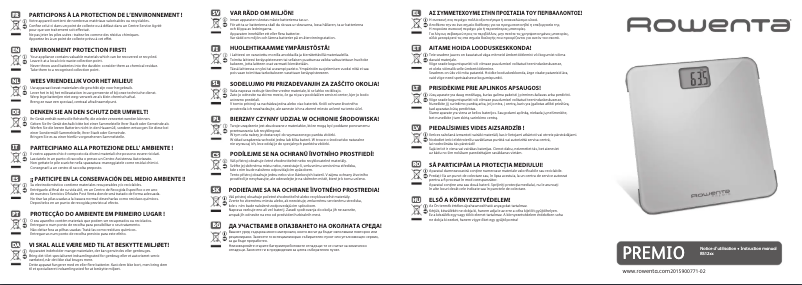 Page 1 de la notice Manuel utilisateur Rowenta Premio BS1220