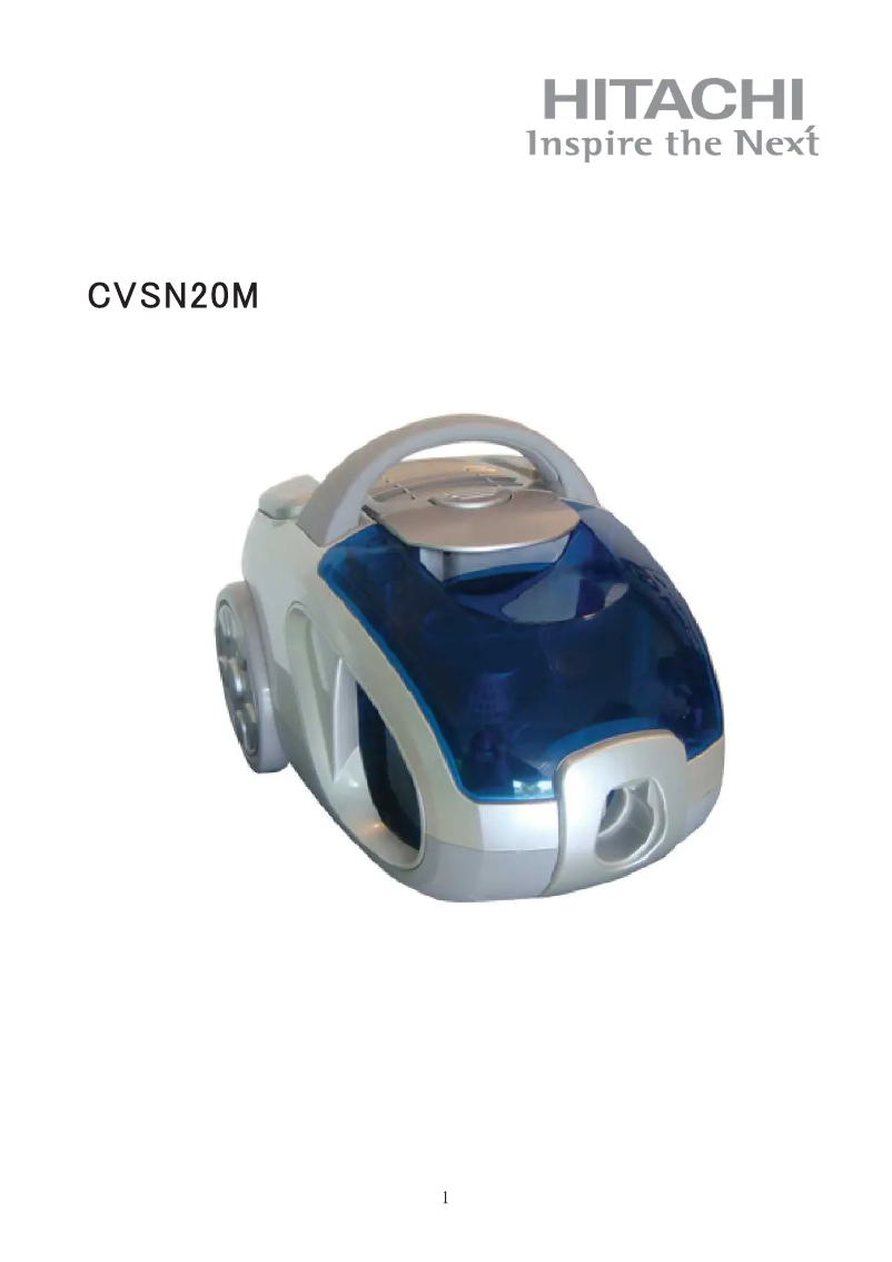 Página 1 del manual Manual de usuario Hitachi CVSN20M