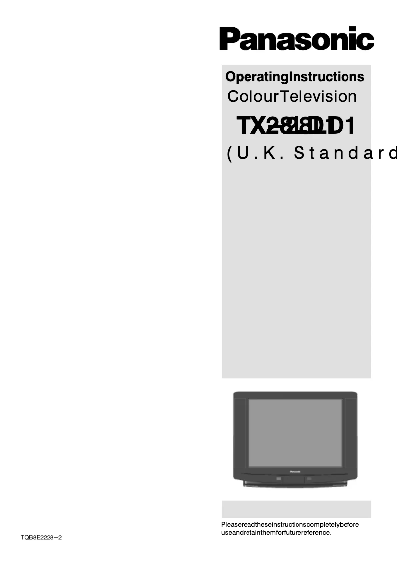 Page 1 de la notice Manuel utilisateur Panasonic TX-28LD1