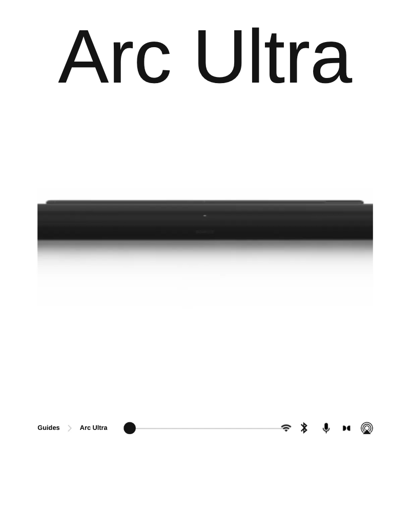 Page 1 de la notice Manuel utilisateur Sonos Arc Ultra