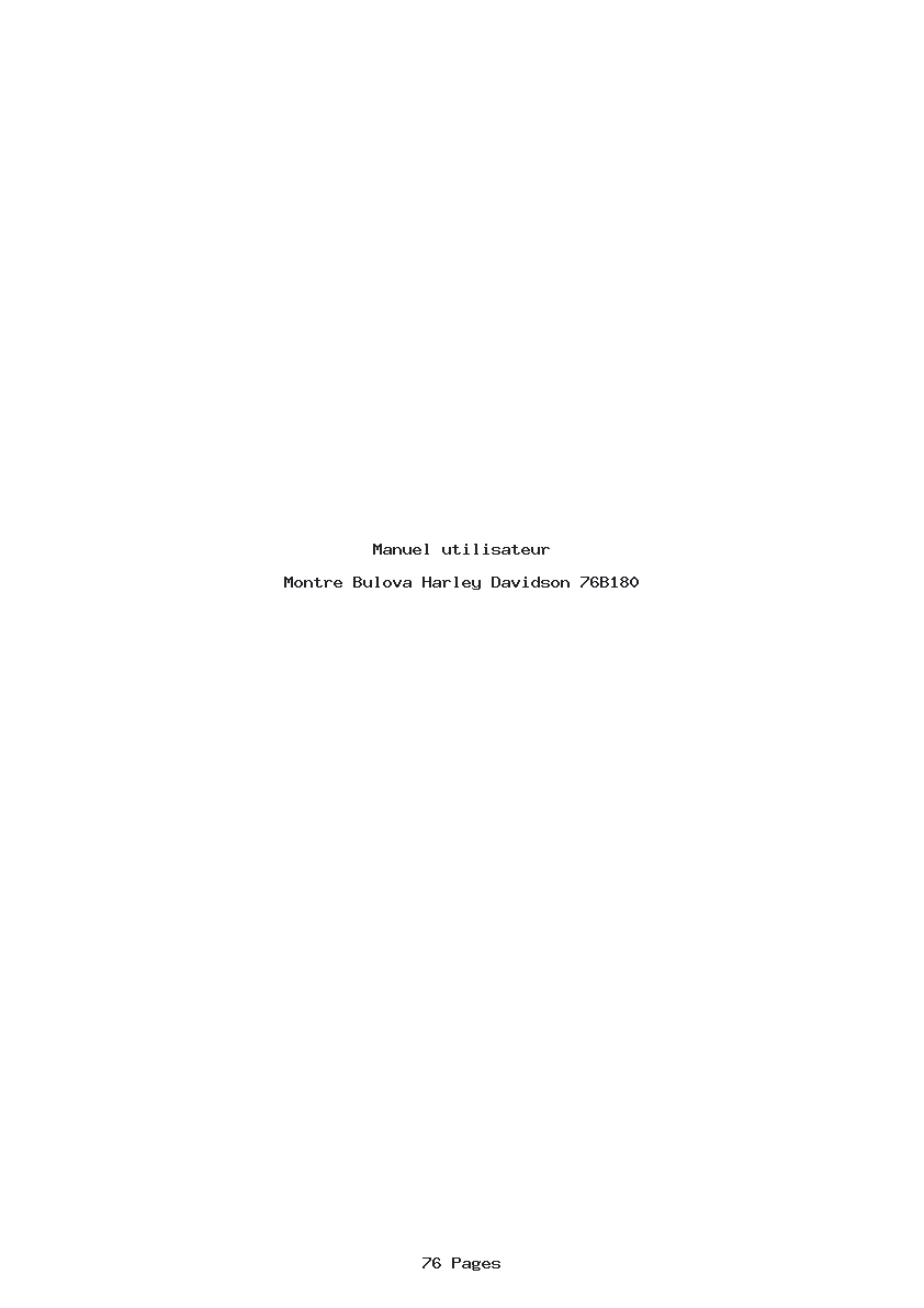 Page 1 de la notice Manuel utilisateur Bulova Harley Davidson 76B180