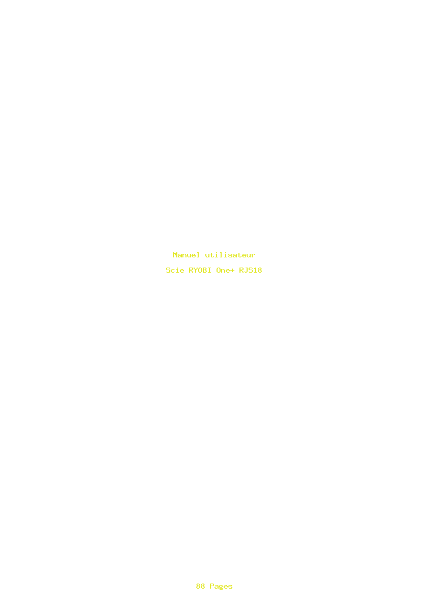 Page 1 de la notice Manuel utilisateur RYOBI One+ RJS18