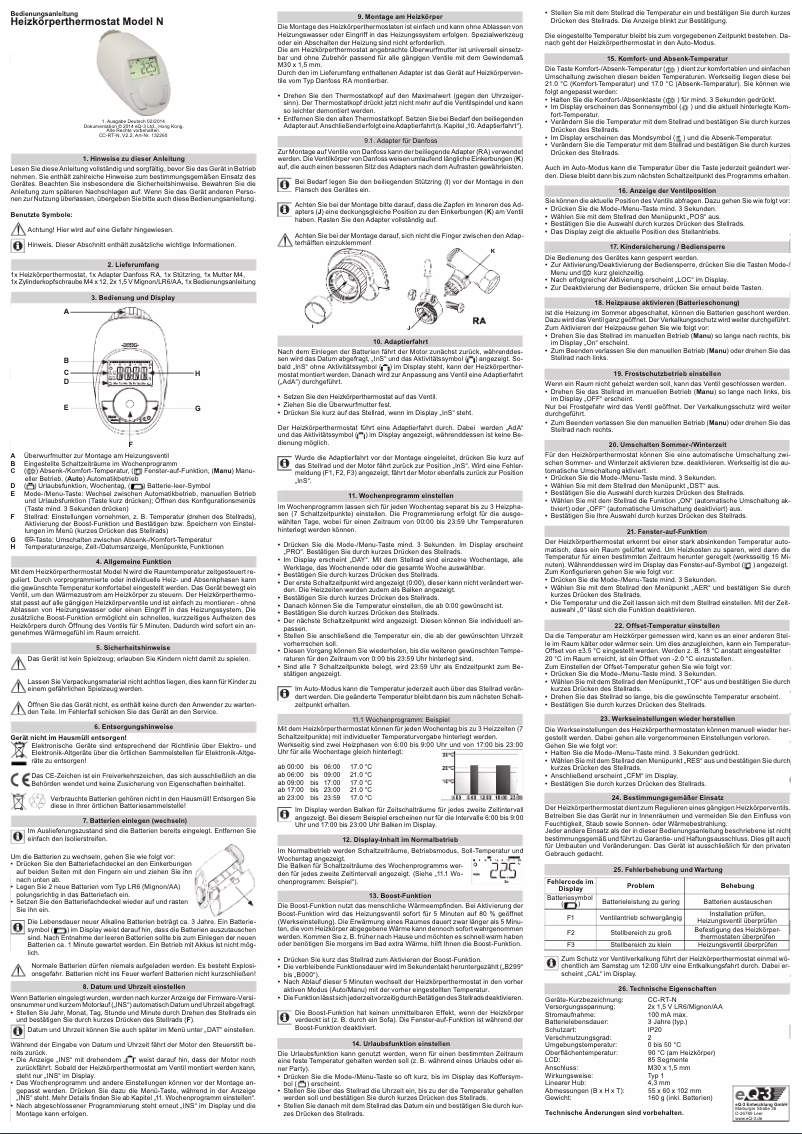 Página 1 del manual Manual de usuario eQ-3 CC-RT-N