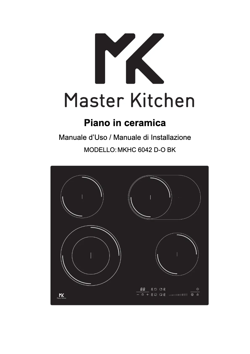 Page 1 de la notice Manuel utilisateur Master Kitchen MKHC 6042 D-O BK