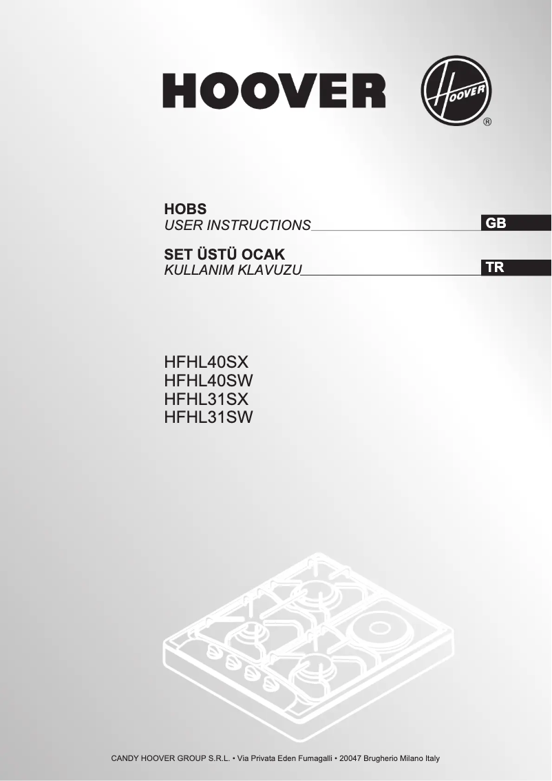 Página 1 del manual Manual de usuario Hoover HFHL40SW