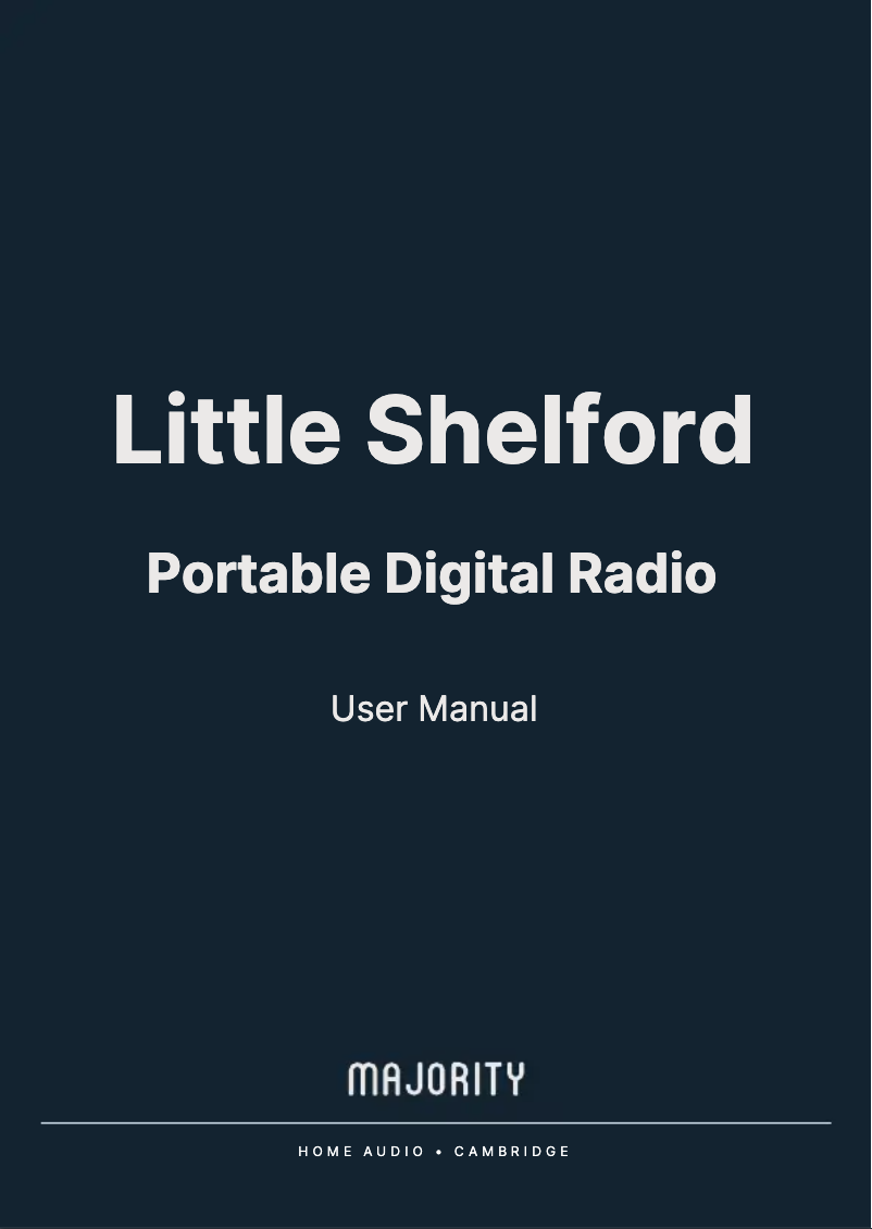 Page 1 de la notice Manuel utilisateur Majority Little Shelford