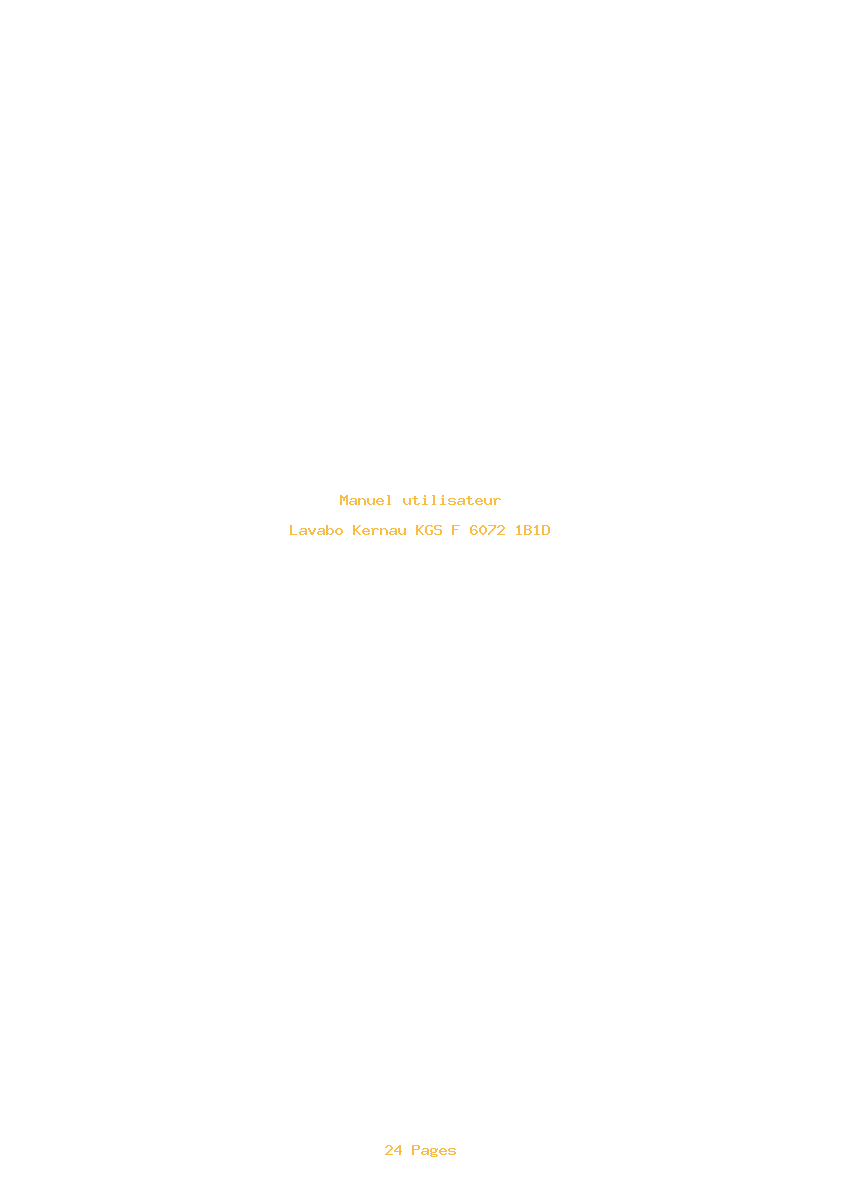 Page 1 de la notice Manuel utilisateur Kernau KGS F 6072 1B1D