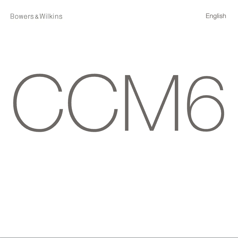 Page 1 de la notice Manuel utilisateur Bowers & Wilkins CCM682