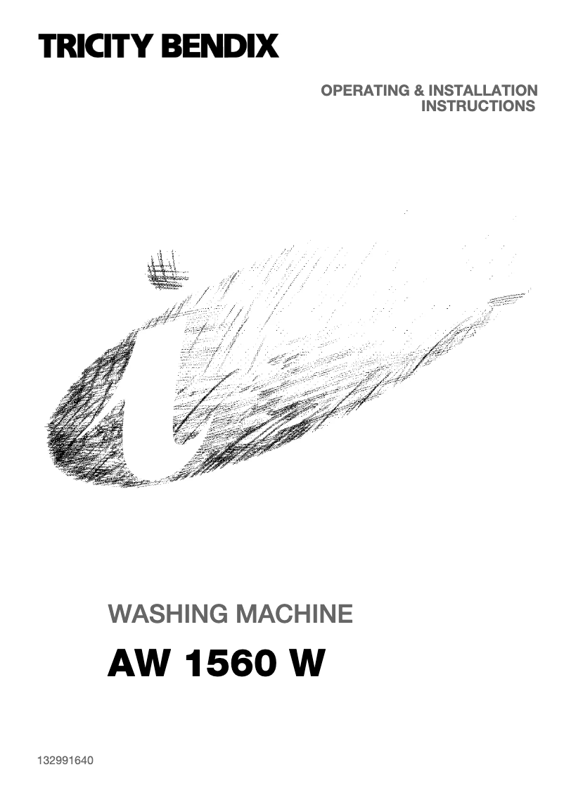 Página 1 del manual Manual de usuario Tricity Bendix AW 1560 W