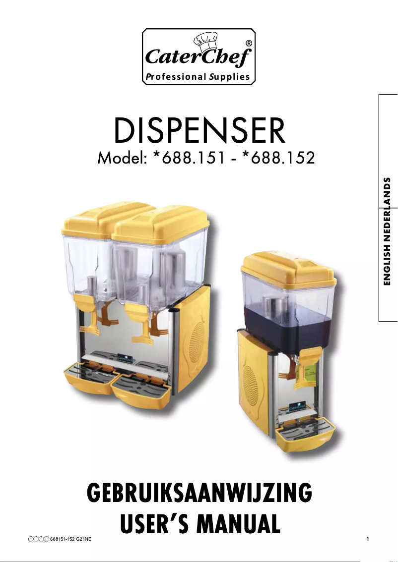 Página 1 del manual Manual de usuario CaterCool 688151