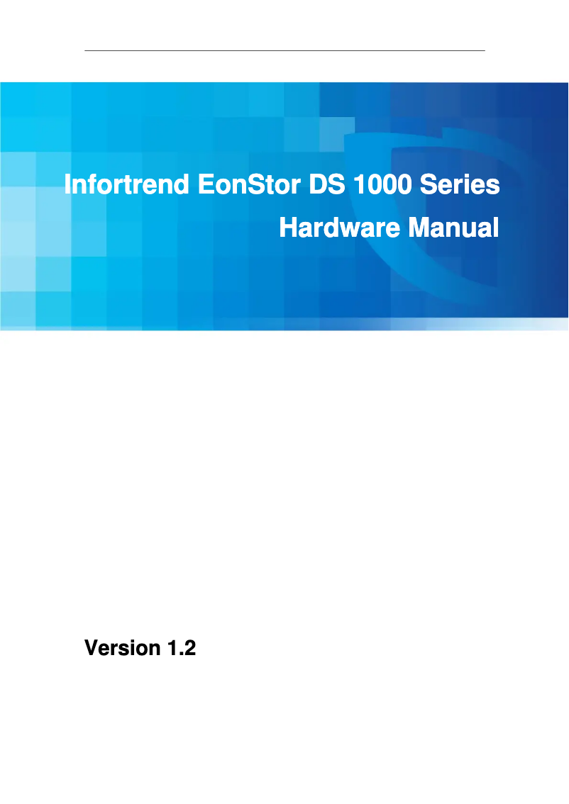 Page 1 de la notice Manuel utilisateur Infortrend ESDS 1024B