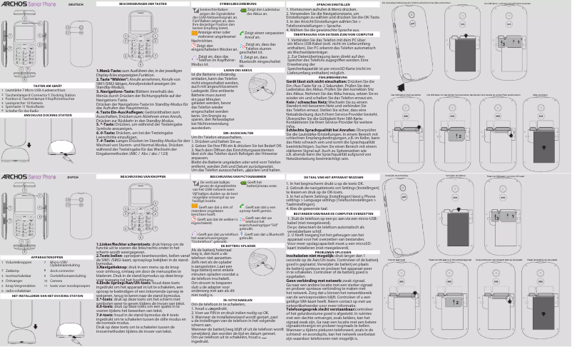 Page 1 de la notice Manuel utilisateur Archos Senior Phone