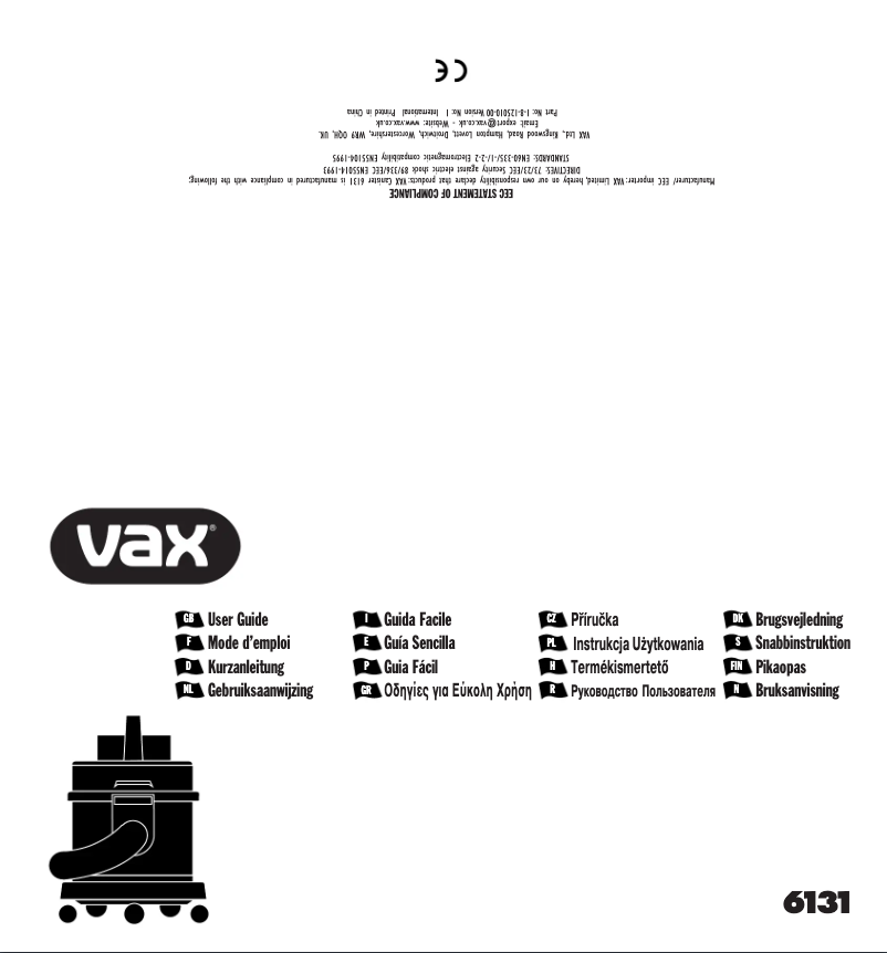Página 1 del manual Manual de usuario Vax 6155