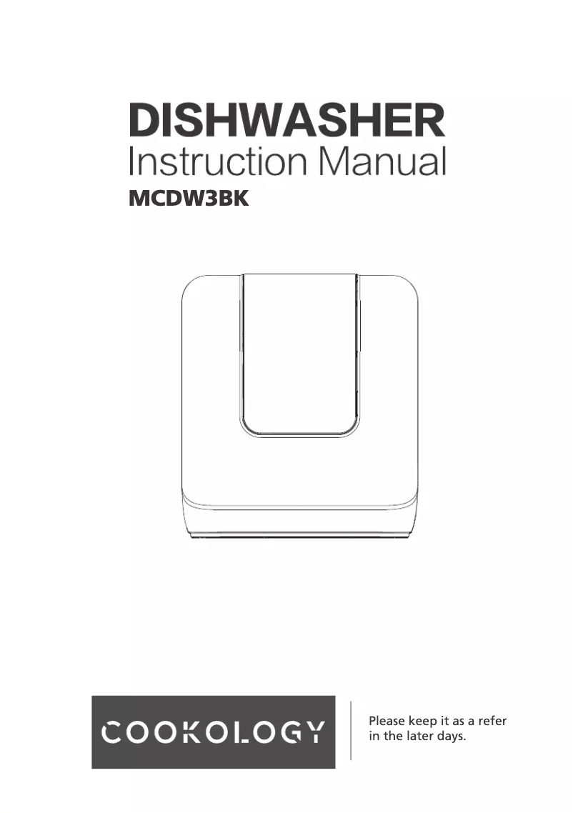 Page 1 de la notice Manuel utilisateur Cookology MCDW3BK