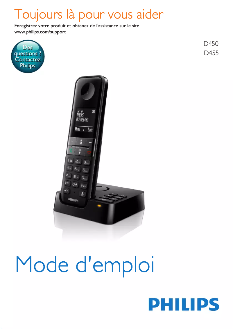 Page 1 of the manual User Manual Philips D4501B