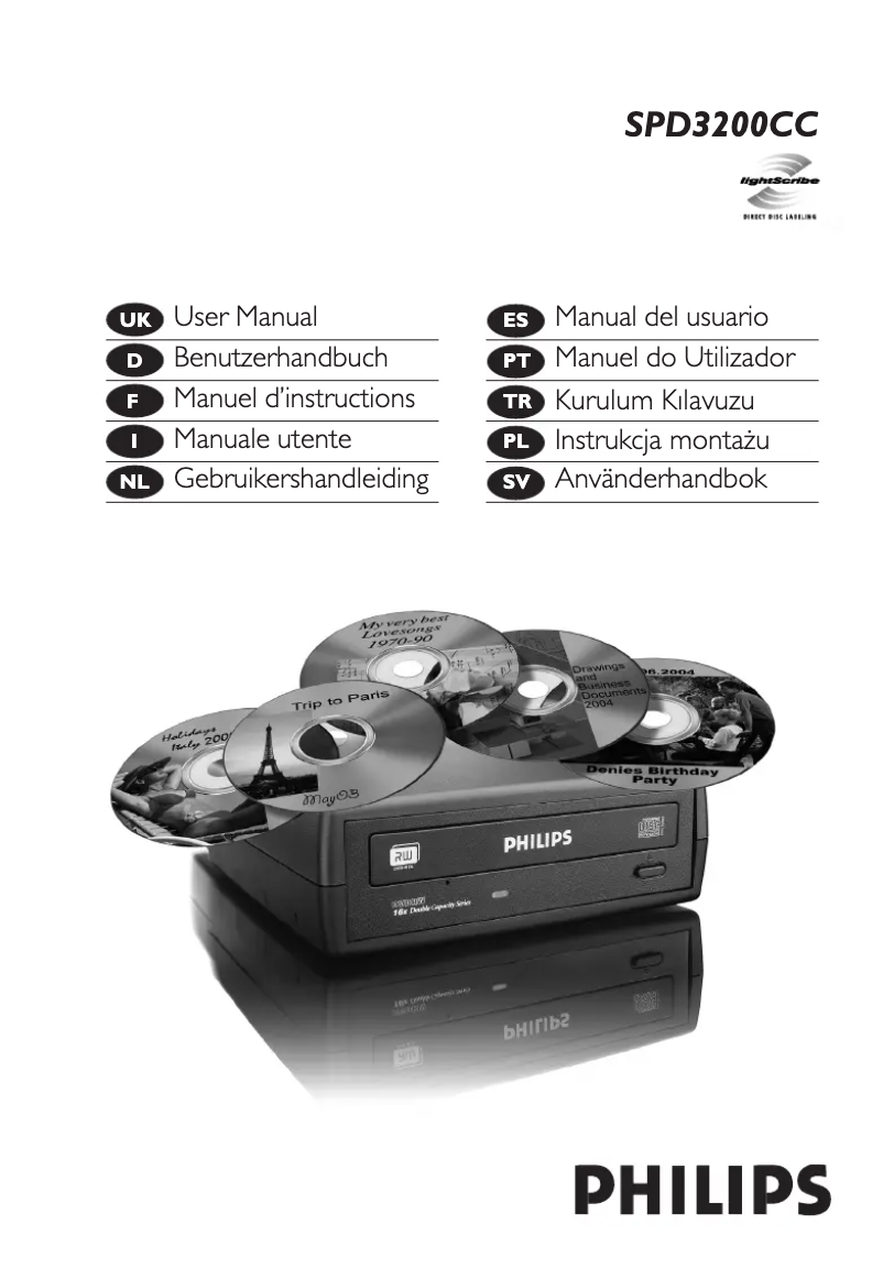 Page 1 de la notice Mode d'emploi Philips SPD3200CC